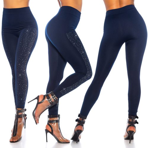 Thermo leggings strasszokkal